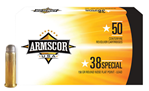 139937 Armscor FAC385N Pistol Ammo  38 Special 158 gr Round Nose Flat Point (RNFP) 50 B