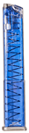 Ets Group 140294 ETS Group GLK-18G2BLU Pistol Mags  Clear Blue Extended with Gen2 Floor Plate 31r