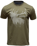 140487 Springfield Armory GEP8605S 2020 Elk Mens T-Shirt Military Green Short Sleeve Sm