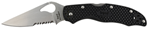 140510 Spyderco BY01PSBK2 Byrd Harrier 2 Lightweight 3.36" Folding Part Serrated 3Cr13M