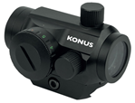 142172 Konus 7215 Nuclear  Matte Black 1x22mm 3 MOA Dual (Red/Green) Illuminated Dot Re