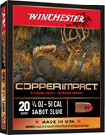Winchester Ammu 142259 Winchester Ammo X20CLF Copper Impact  20 Gauge 2.75" 3/4 oz Sabot Slug Shot 5 Bx
