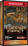 Winchester Ammu 142261 Winchester Ammo X270CLF Copper Impact  270 Win 130 gr Extreme Point Copper 20 Bx
