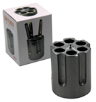 Camp Co 142299 Caliber Gourmet CBG-1007-BK Caliber Gourmet Cylinder Pen Holder Black Aluminum 3