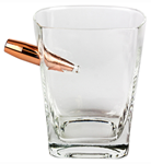 Camp Co 142305 Caliber Gourmet CBG-LMS-WHISKEY Last Man Standing Bullet Whiskey Glass Clear Gla