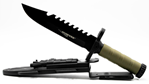 Camp Co 142308 Humvee Adventure Gear HMV-KFXB-02 Humvee Survival Knife 7.50" Fixed Sawback Plai