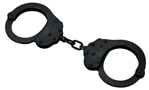 Camp Co 142313 Uzi Accessories UZI-HCEU-BC-NIJ Handcuffs NIJ Black Steel Includes 2 Keys
