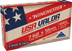 Winchester Ammu 142853 Winchester Ammo USAVM80X USA Valor  7.62x51mm NATO 149 gr Full Metal Jacket (FMJ