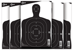 Allen 143509 EZ-Aim 15447 Silhouette  Silhouette Paper Hanging 12" x 18" Black/White 25 Per P