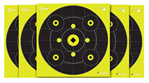 Allen 143519 EZ-Aim 15577 Splash Reactive Target Bullseye Paper 12" x 12" Black/Yellow 12 Per