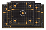 Allen 143542 EZ-Aim 1531410 Splash Reactive Target Paper Black/Orange Sight-In Grid Illustrat