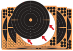 Allen 143543 EZ-Aim 1531710 Splash Reactive Target Paper Black/Orange Bullseye Illustration I