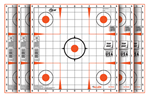Allen 143545 EZ-Aim 15333100 Sight-In  Grid Paper Self-Adhesive 12" x 12" Orange/White 100 Pe