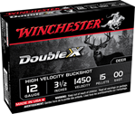 Winchester Ammu 14363 Winchester Ammo SB12L00 Double X High Velocity 12 Gauge 3.5" 15 Pellets Copper P