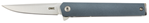 Columbia River 143731 CRKT 7095 CEO Compact 2.61" Folding Plain Satin 4116 Stainless Steel Blade/ Blue