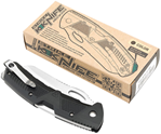 143848 Strike Industries K1BK K1  3.51" Folding Plain AUS-8A SS Blade Black Textured Po