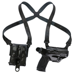 144077 Galco MC11870RB Miami Classic Shoulder System Black Leather Sig P365 Right Hand