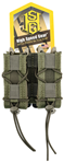 144507 High Speed Gear 11PT02OD TACO MOLLE Double Pistol Magazine Pouch OD Green Nylon