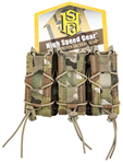 144509 High Speed Gear 11PT03MC TACO MOLLE Triple Pistol Magazine Pouch MultiCam Nylon