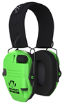 Gsm Outdoors 145474 Walker's  Razor Slim Electronic Muff Polymer 23 dB Over the Head Hi-Viz Green Ea