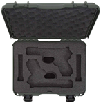 Nanuk (plastica 146620 Nanuk 910GLOCK6 910 Glock Compatible 2 Up Pistol Case Olive Polymer with Latches
