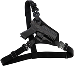 147111 Galco HR248RB High Ready Chest Holster Open Top Style made of Kydex with Nylon B