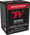 Winchester Ammu 147610 Winchester Ammo USA44SWJHP   44 S&W Spl 200 gr Jacketed Hollow Point (JHP) 20 Bx