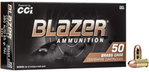 Cci/speer 15825 CCI 5202 Blazer 380 ACP 95 GR Full Metal Jacket 50 Bx/ 20 Cs