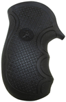 16175 Pachmayr 02483 Diamond Pro Grip Diamond Checkering Black Rubber with Finger Groo