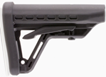 Promag 18281 Archangel AA125 Low-Profile Buttstock  Black Synthetic 6 Position M4 for AR-15 w