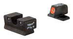 19149 Trijicon 600752 HD Night Sight Set 3-Dot Tritium Green with Orange Outline Front