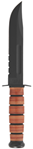 Kabar 20694 Ka-Bar 1218 USMC Fight/Utility 7" Fixed Clip Point Part Serrated Black 1095 Cro-