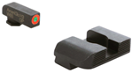 Ameriglo 2131 AmeriGlo GL434 Hackathorn  Set Tritium Green with Orange Outline Front, Black Re