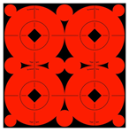 Birchwood Labor 23424 Birchwood Casey 33903 Target Spots 3" Red Bullseye w/Pasters Adhesive 4 Pg/10Pk