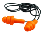 Gsm Outdoors 24949 Walker's GWPEPCORD2PK Corded Foam Ear Plugs 33 dB Orange Ear Buds with Black Cor