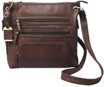 Bulldog Cases 25414 BDP-039 BULLDOG LARGE CROSS BODY PURSE BRN