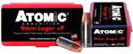 26063 Atomic Ammunition 00454 Pistol  9mm Luger +P 124 gr Bonded Match Hollow Point 20