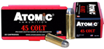 Atomic Ammuniti 26101 Atomic 00434 Pistol  45 Colt (LC) 200 gr Lead Round Nose Flat Point (LRNFP) 50 B