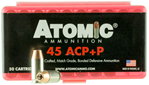 Atomic Ammuniti 26140 Atomic 00412 Pistol  45 ACP +P 185 gr Bonded Match Hollow Point 50 Bx/ 10 Cs
