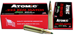 Atomic Ammuniti 26149 Atomic 00459 Rifle  223 Rem 77 gr Tipped MatchKing 20 Bx/ 10 Cs
