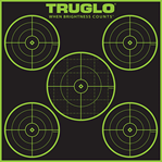 Truglo 2786 TruGlo TG11A12 Tru-See  Self-Adhesive Heavy Paper Universal Black/Green 5-Bullse