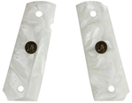 28396 Pachmayr 62001 Custom Grip White Simulated Pearl Panels for 1911 with Ambidextro