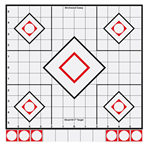 29428 Birchwood Casey 34219 Shoot-N-C Sight-In Self-Adhesive Adhesive Paper White/Red