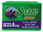 Sierra Bullets 31299 7169 SIERRA TIPPED MK .224 69GR 100CT