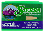 Sierra Bullets 31408 Sierra 7725 Tipped MatchKing  30 Cal .308 125 gr Tipped MatchKing 100 Per Box
