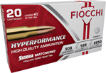 Fiocchi Ammunit 33160 Fiocchi 308MKB Exacta Match 308 Win 168 gr Sierra MatchKing Hollow Point Boat-Ta
