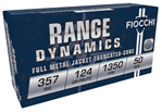 Fiocchi Ammunit 34041 Fiocchi 357SIGAP Shooting Dynamics   357 Sig 124 GR Full Metal Jacket 50 Bx/ 20