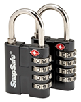 Snap Safe 34070 SnapSafe 76020 TSA Lock Resettable Open With Combination Metal 2 Per Pkg