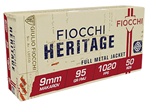 Fiocchi Ammunit 34164 Fiocchi 9MAK Heritage  9x18 Makarov 95 gr Metal Case (FMJ) 50 Bx/ 20 Cs