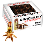 G2 Research Inc 346 G2 Research CIVIC 9MM Civic Duty  9mm Luger 100 gr Copper Expansion Projectile 2